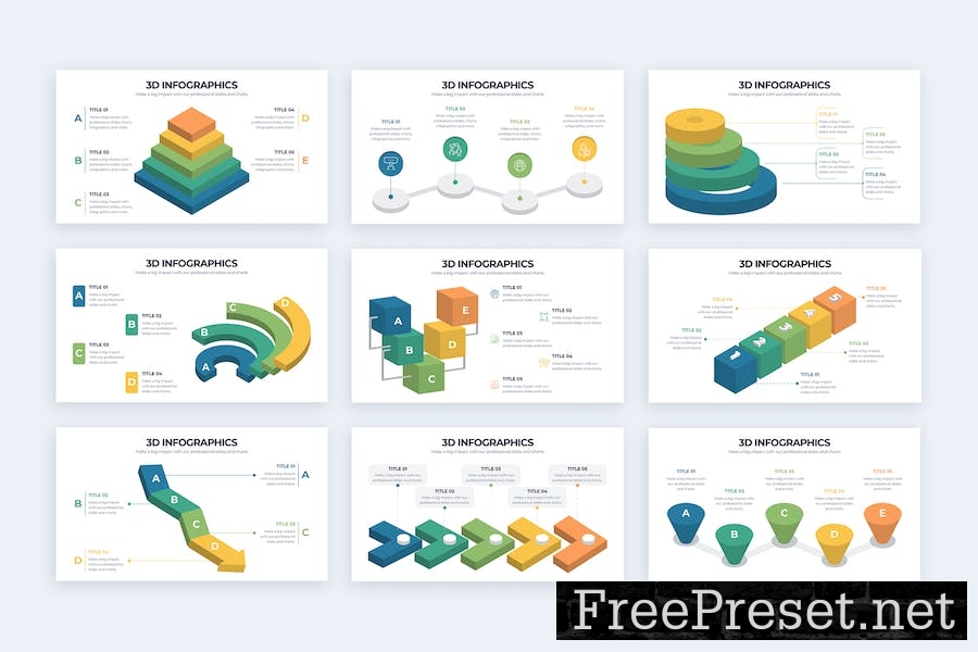 Business 3D Keynote Infographics RJ4TR5S