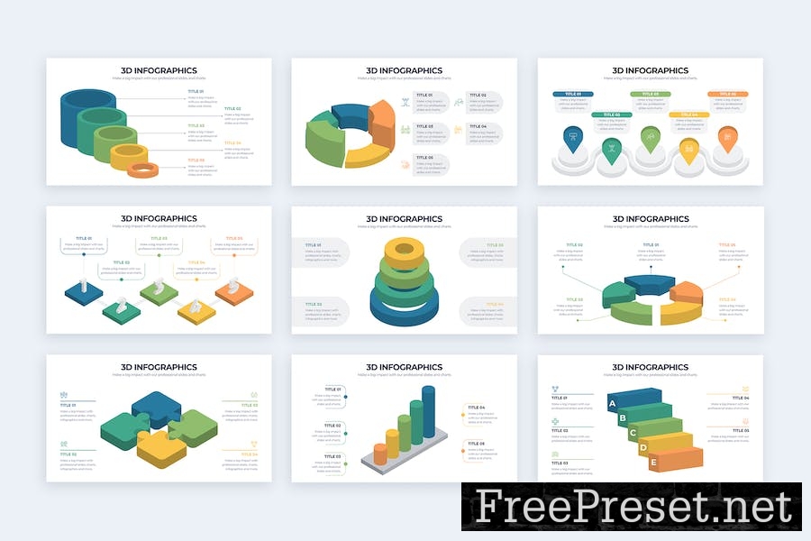 Business 3D Keynote Infographics RJ4TR5S