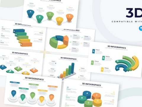 Business 3D Keynote Infographics RJ4TR5S