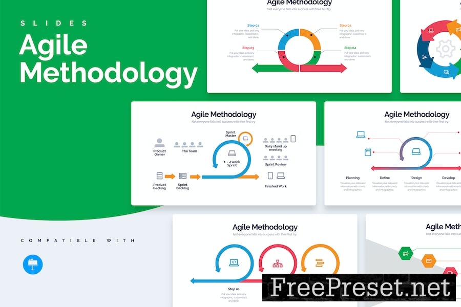 Business Agile Diagrams Keynote Infographics YBJEDQB