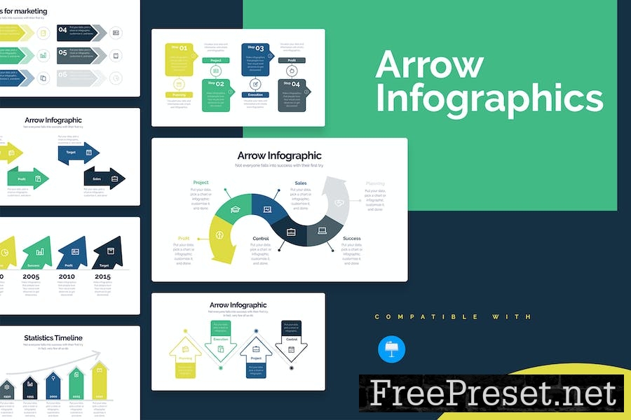 Business Arrow Keynote Infographics QG8SFXX