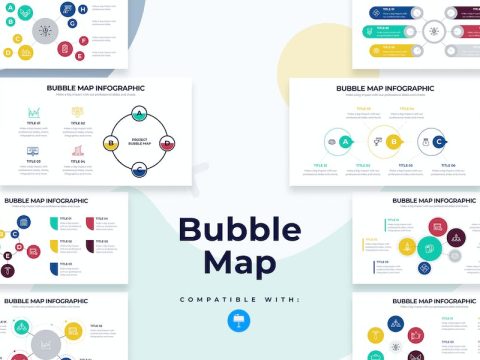 Business Bubble Map Keynote Infographics FBRMR73