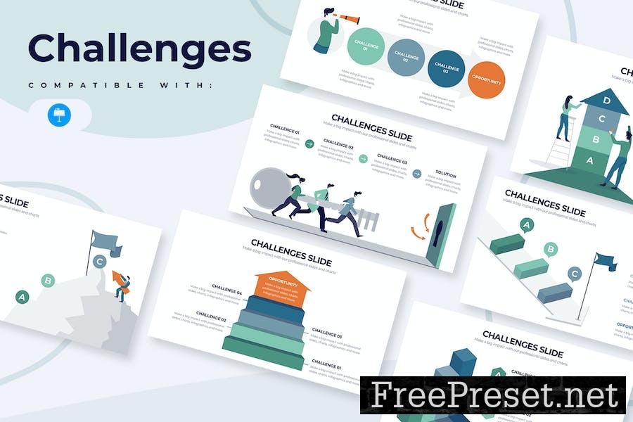 Business Challenges Keynote Infographics KGRQWCJ