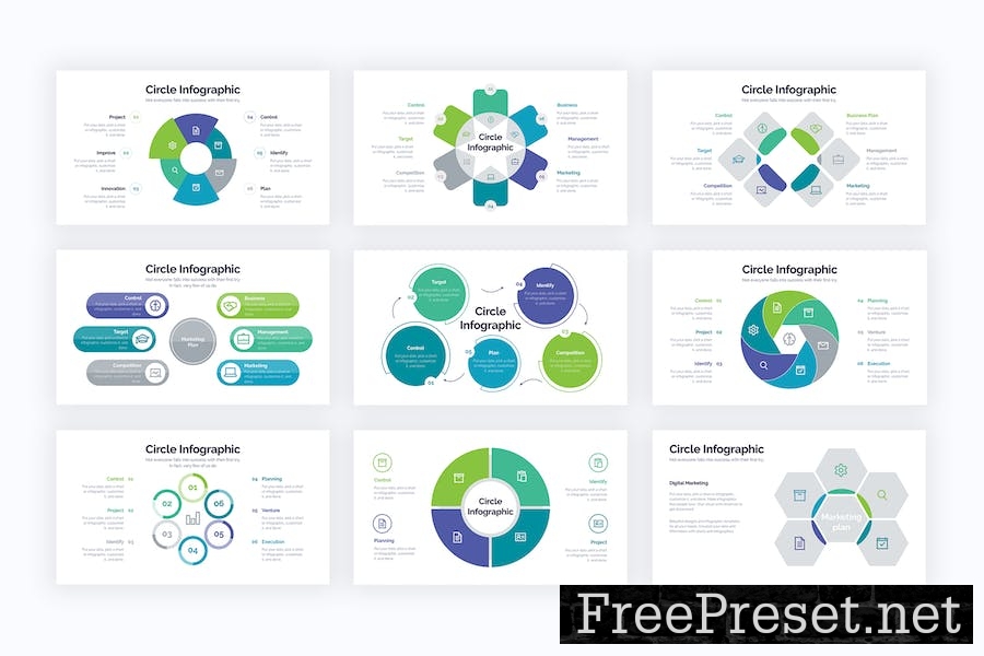 Business Circle Keynote Infographics LHJ5VFP