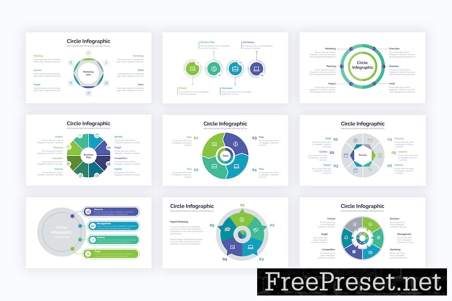 Business Circle Keynote Infographics LHJ5VFP