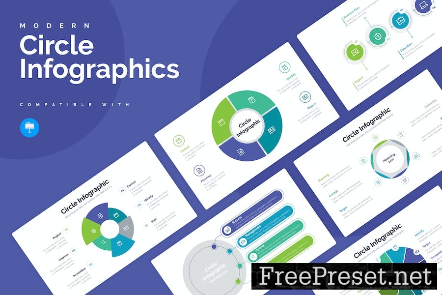 Business Circle Keynote Infographics LHJ5VFP