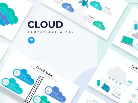 Business Cloud Slides Keynote Infographics X28B4U9