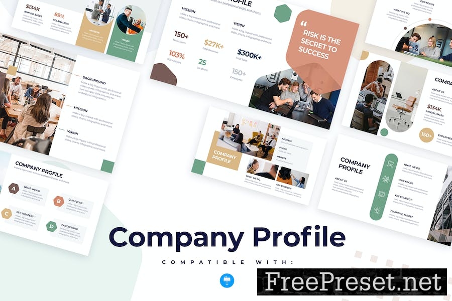 Business Company Profile Keynote Infographics 7RXLFG3