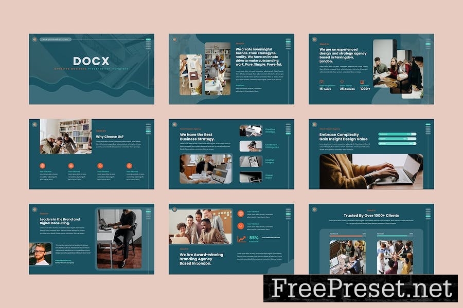 Business / Corporate PowerPoint Template 3G4DX8B