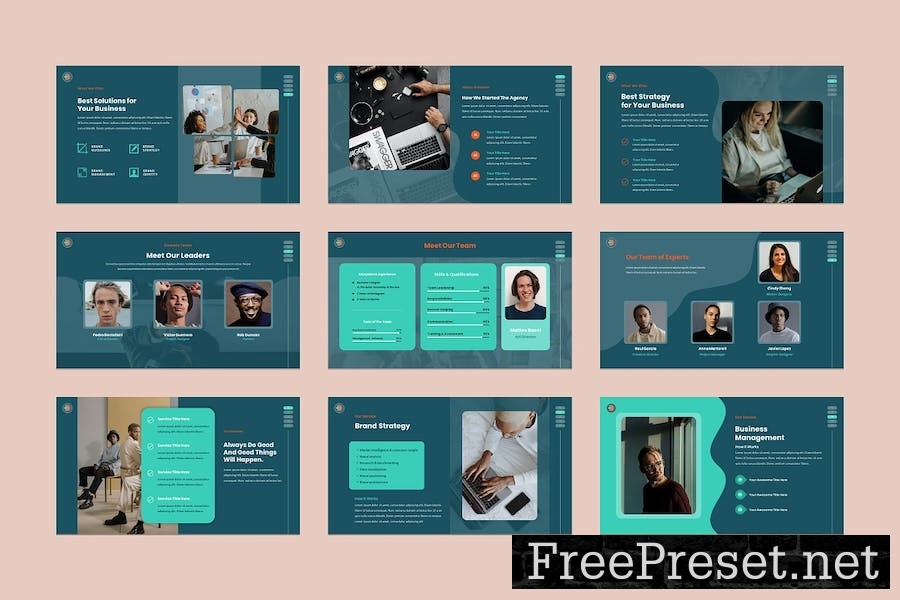 Business / Corporate PowerPoint Template 3G4DX8B