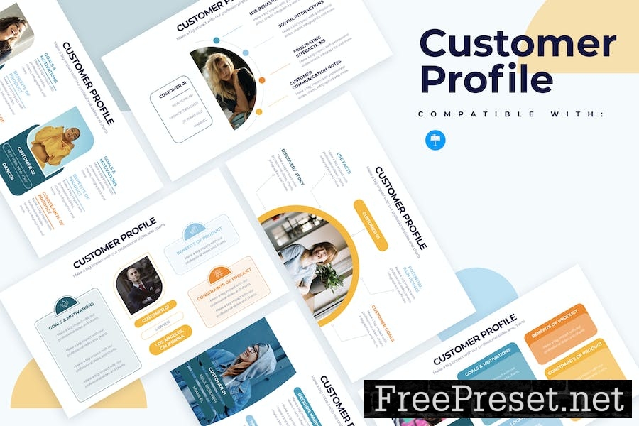 Business Customer Profile Keynote Infographics XZ52QMM