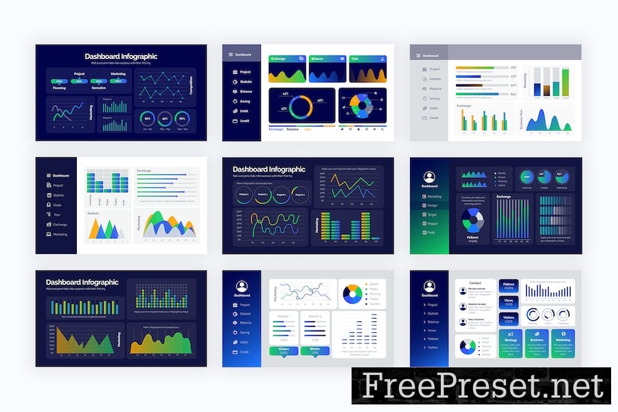 Business Dashboard Keynote Infographics Y8U5RCZ