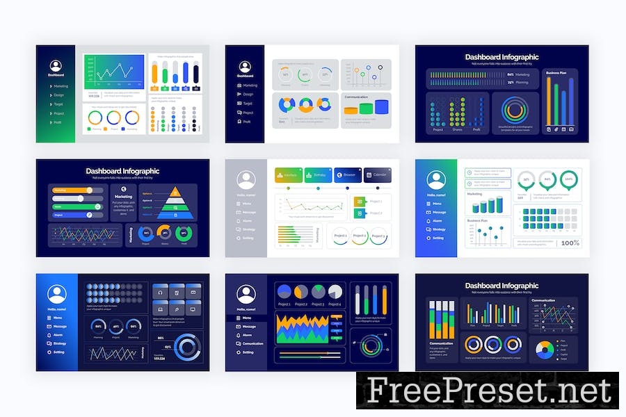 Business Dashboard Keynote Infographics Y8U5RCZ