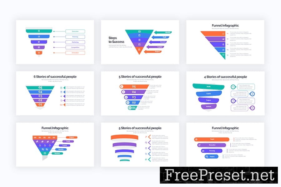 Business Funnel Keynote Infographics QJ39TL8