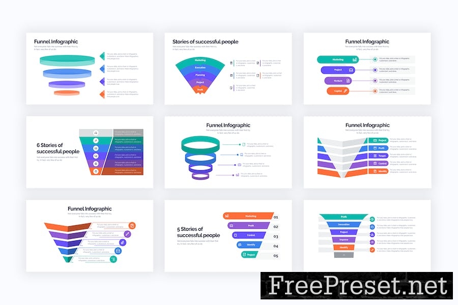 Business Funnel Keynote Infographics QJ39TL8