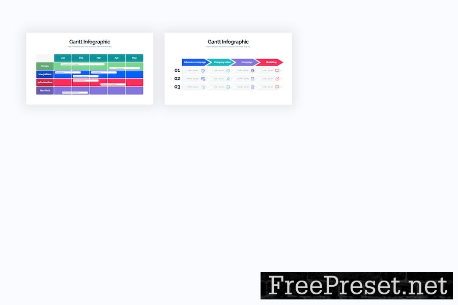 Business Gantt Keynote Infographics KDFZTRX