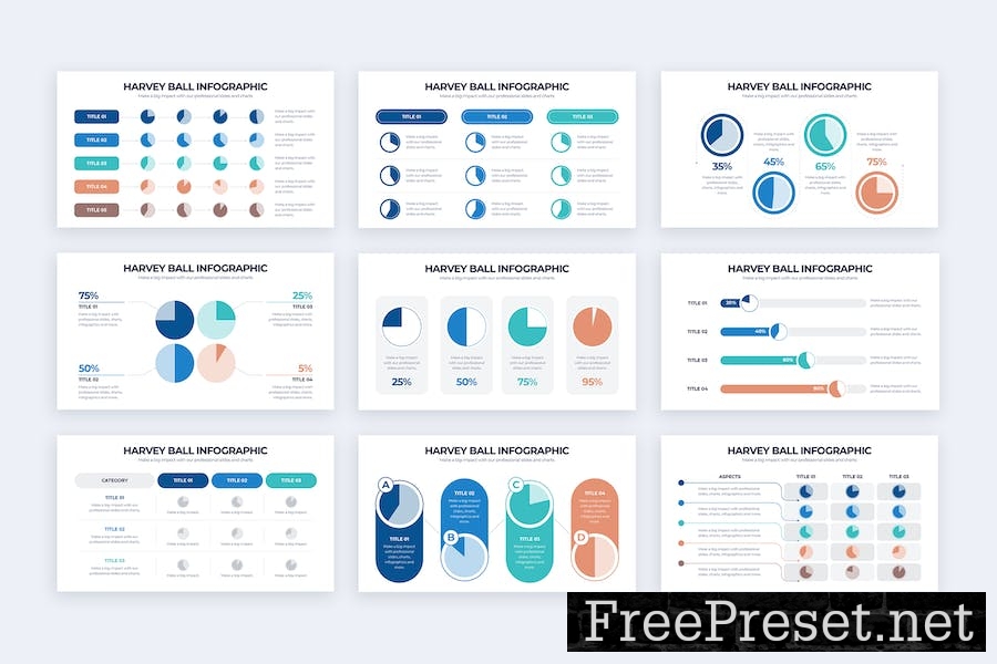 Business Harvey Ball Keynote Infographics EK696T5