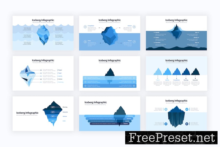 Business Iceberg Keynote Infographics NN79GDJ