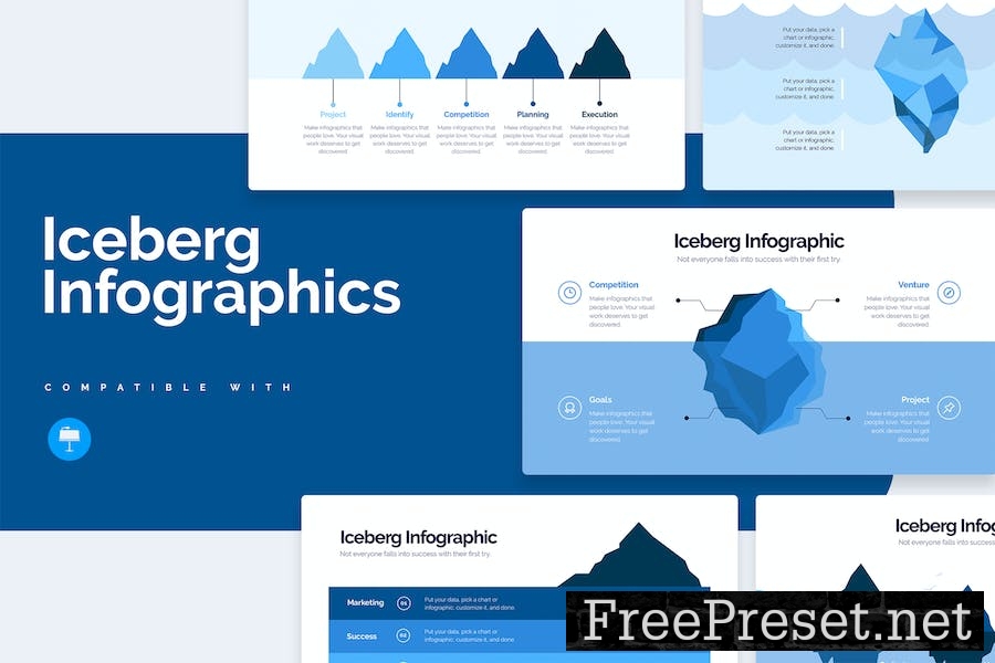 Business Iceberg Keynote Infographics NN79GDJ