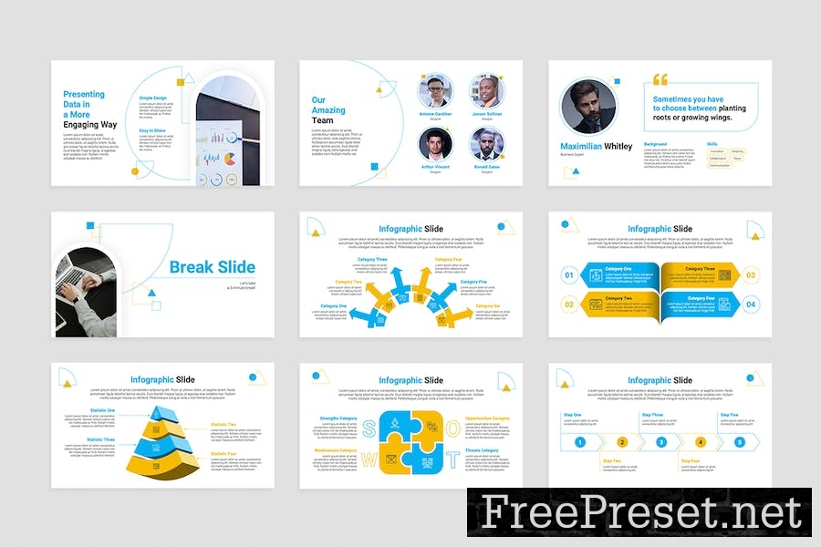 Business Infographics Slides Template V2S9D2H