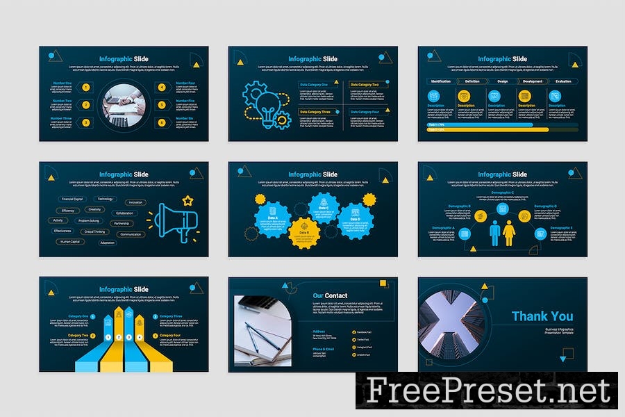 Business Infographics Slides Template V2S9D2H