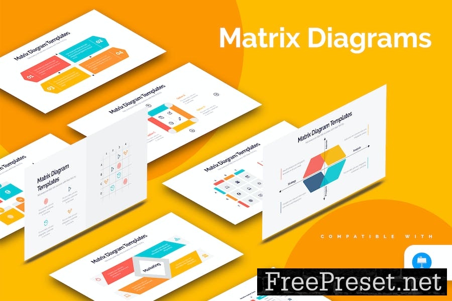 Business Matrix Diagram Keynote Infographics 8EZ56QU