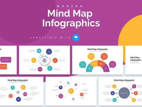 Business Mind Map Keynote Infographics 3Y397C4