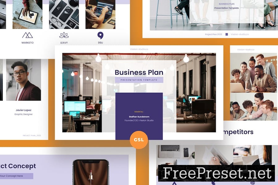 Business Plan Google Slides Template JBAB42R