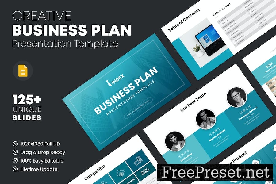 Business Plan Google Slides Template SRY48Z8