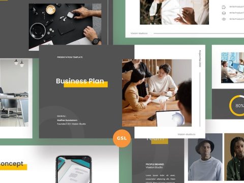 Business Plan Google Slides Template YDRQLST