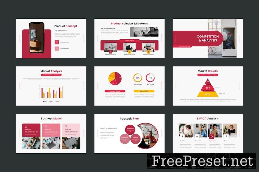 Business Plan PowerPoint Template FE67Q2Q