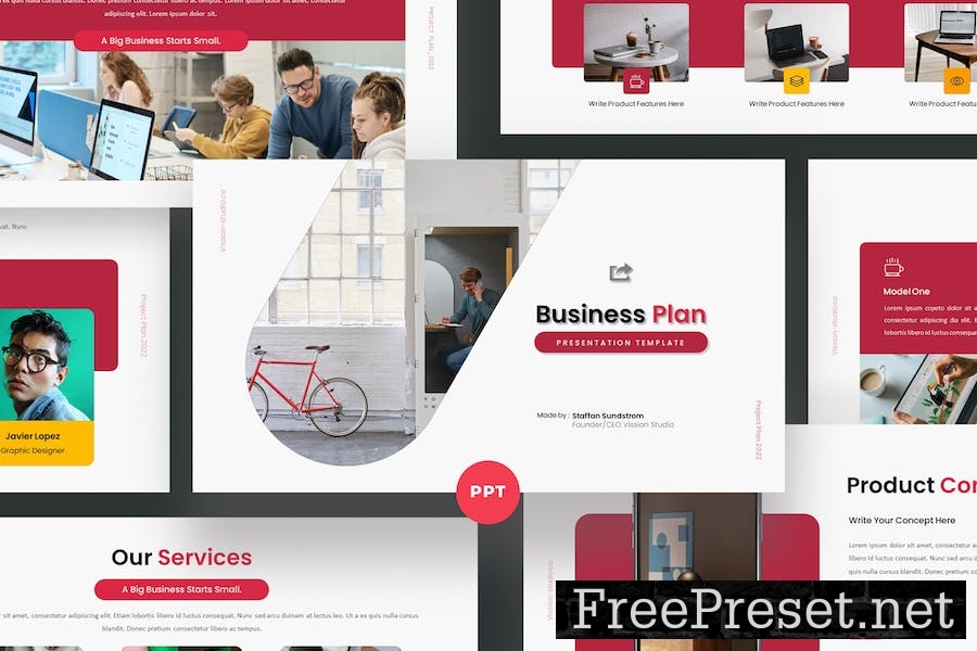 Business Plan PowerPoint Template FE67Q2Q