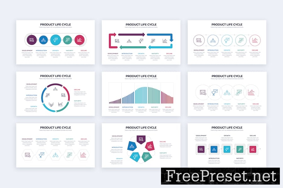 Business Product Life Cycle Keynote Infographics 8FUAHJ4