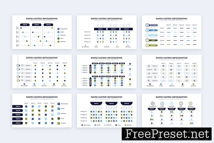 Business RAPID Matrix Keynote Infographics