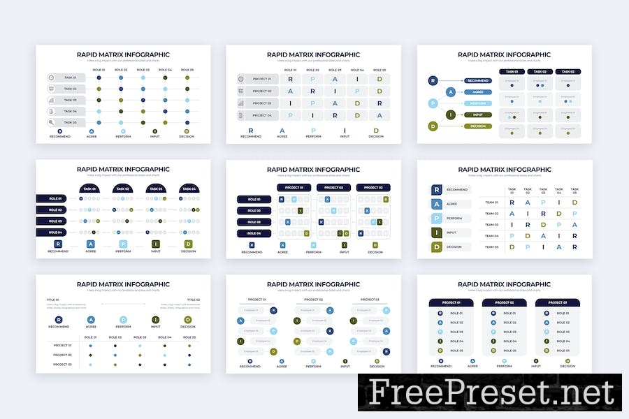 Business RAPID Matrix Keynote Infographics