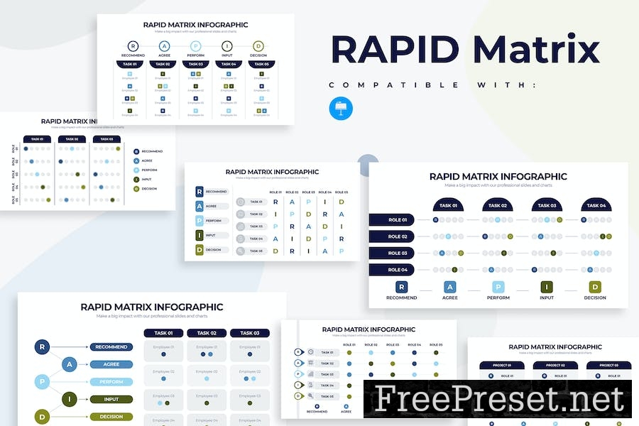 Business RAPID Matrix Keynote Infographics