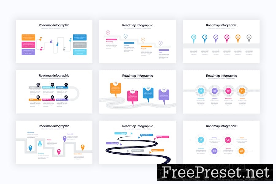 Business Road Map Keynote Infographics YKQHUS6