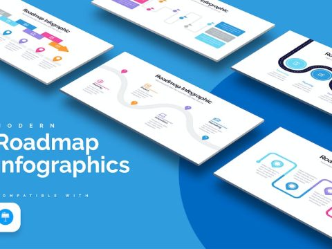 Business Road Map Keynote Infographics YKQHUS6