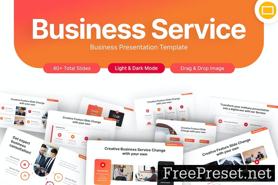 Business Service Google Slides Template 5NJXAD4