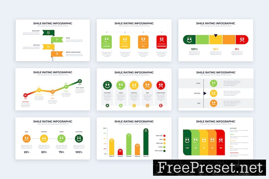 Business Smile Rating Keynote Infographics G4W9CKF