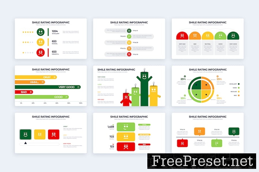 Business Smile Rating Keynote Infographics G4W9CKF