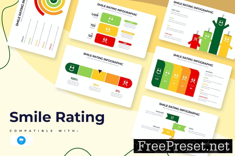 Business Smile Rating Keynote Infographics G4W9CKF