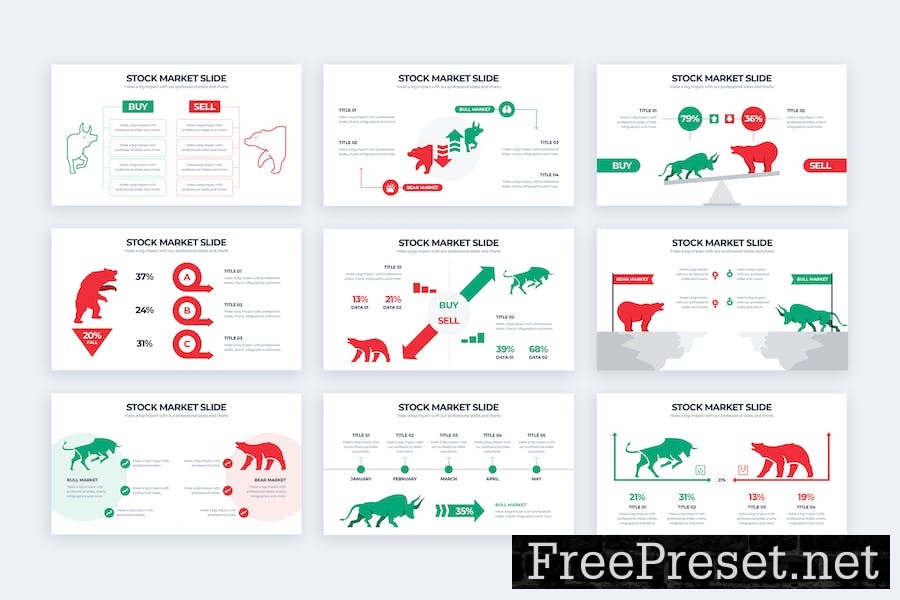 Business Stock Market Keynote Infographics