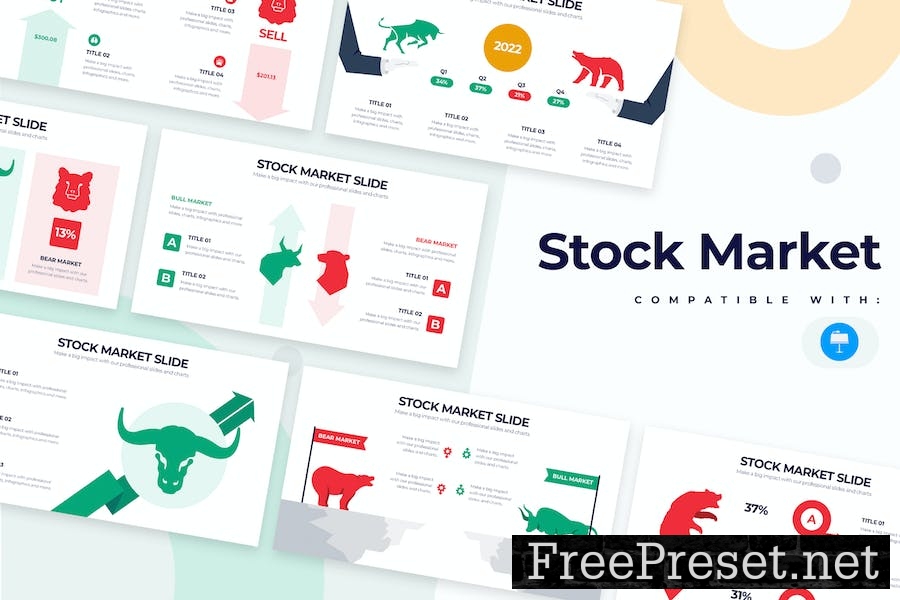 Business Stock Market Keynote Infographics