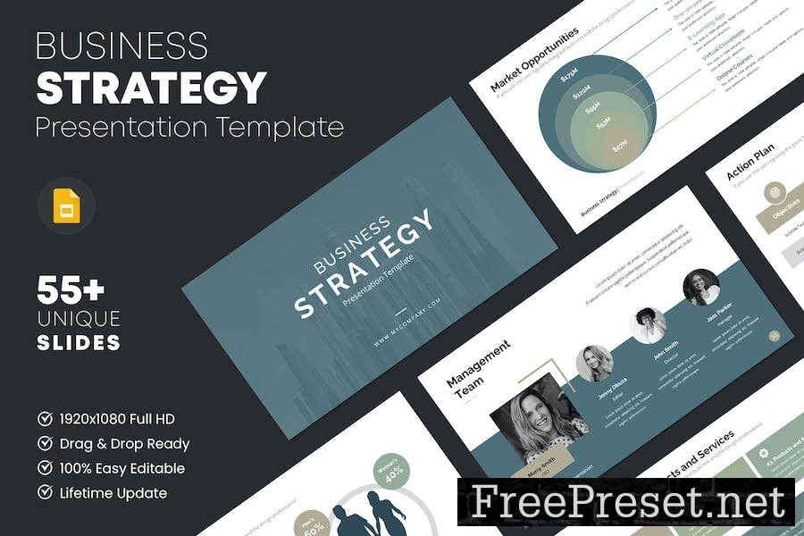 Business Strategy Google Slides Template 5ND8LTX