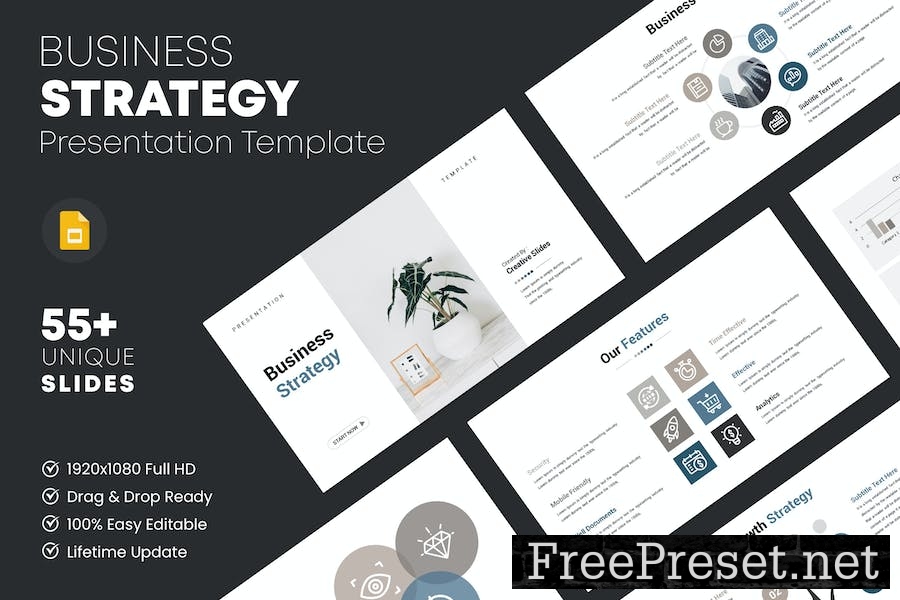 Business Strategy Google Slides Template Z4DCNSP