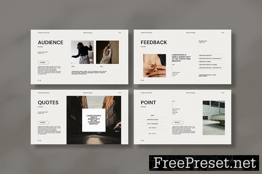 Business Strategy Presentation Template 9D534BZ