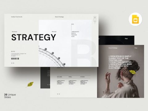 Business Strategy Presentation Template 9D534BZ