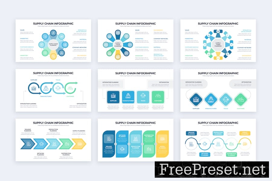 Business Supply Chain Keynote Infographics NU4DG9U