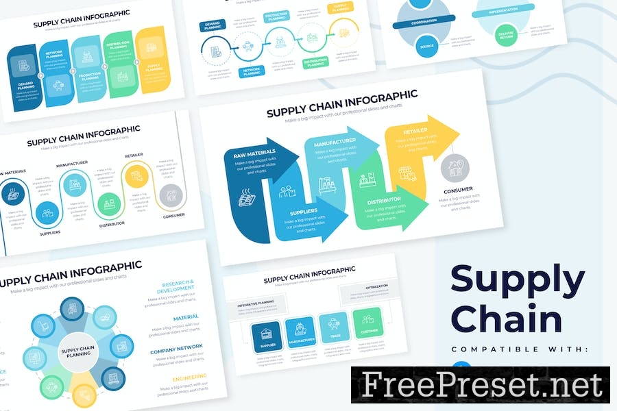 Business Supply Chain Keynote Infographics NU4DG9U